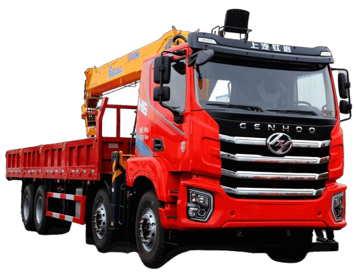 上汽红岩杰虎H6 8X4随车起重运输车